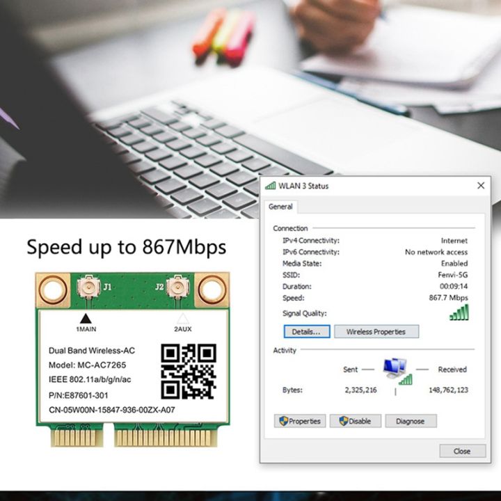 1200mbps-wireless-mc-ac7265-dual-band-mini-pci-e-wifi-card-bluetooth-4-2-802-11ac-dual-band