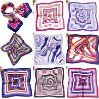 Women Small Square Silk Scarves 50*50cm Fashion Printing Neckerchief Girls Party Hair Bands