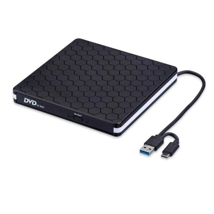 CD DVD Drive with USB 3.0 and TypeC CD Writer ROM UltraSlim Portable