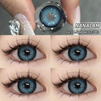 [ประเทศไทยจัดส่งที่รวดเร็ว] NANALAM คอนแทคเลนส์สีเทา blue เลนส์นิ่ม 2 ชิ้น 1 คู่ คอนแทคเลนส์สี บิ๊กอายตาหวาน 14.5มม.