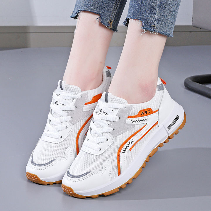 รองเท้าผู้หญิง-2023-รองเท้าผู้หญิงสีขาวแมตช์ชุดง่ายแบบใหม่ฤดูใบไม้ผลิ-m09