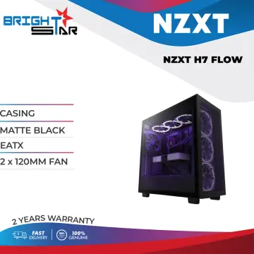 NZXT H7 Flow Mid Tower Case - Matte White/Matte Black for sale online