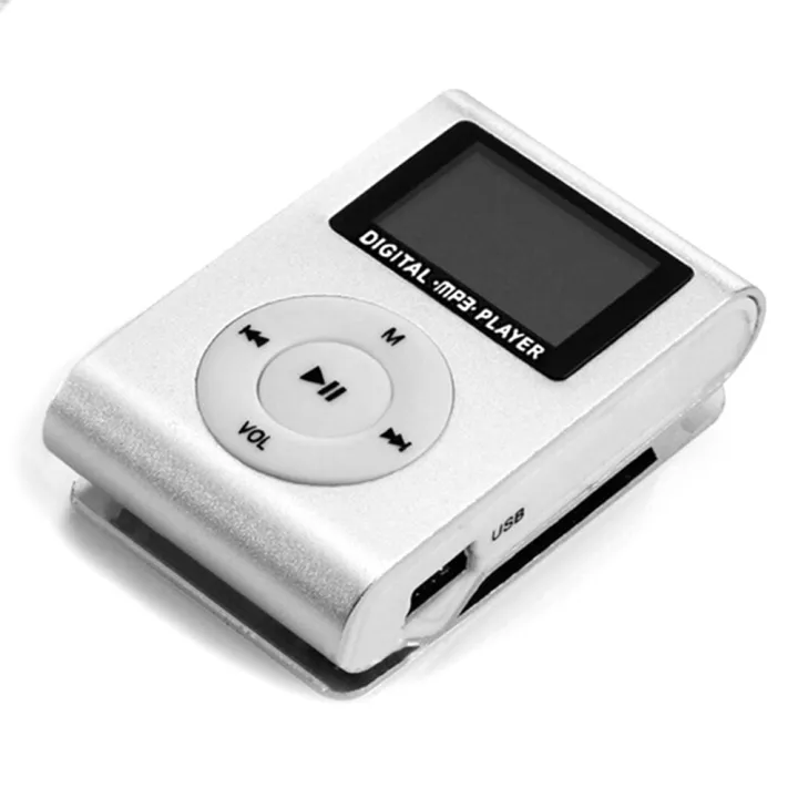 Mini Portable MP3 Music Player Metal Clipon MP3 Player with LCD Screen