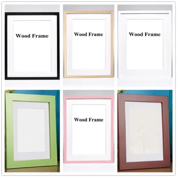 Wooden Frame Black White Wood Color Picture Photo Frame A4 A3 Wooden Frame  Nature Solid Simple Wall Mounting Hardware Included