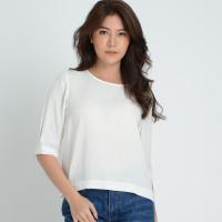 Guy Laroche CHIFFON  BLOUSE L/P เสื้อไม่มีปก แขนยาว(GL4HWH)