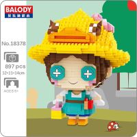 Balody 18378 Game Identity Ⅴ Gardener Duck Florist Animal Monster 3D Mini Diamond Blocks Bricks Building Toy for Children no Box