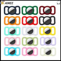 AIMEE สีสัน ส่องสว่าง อุปกรณ์สัตว์เลี้ยง พวงกุญแจ ป้องกันการสูญหาย พวงกุญแจ ปลอกป้องกันซิลิโคน กรณีติดตาม ติดตามปก AirTags ปลอกป้องกัน