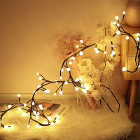 Rattan nches led string light Firecracker Shape Bendable DIY 2.5M 72LED Led Curtain Fairy for Wedding Home Garden Party Decor