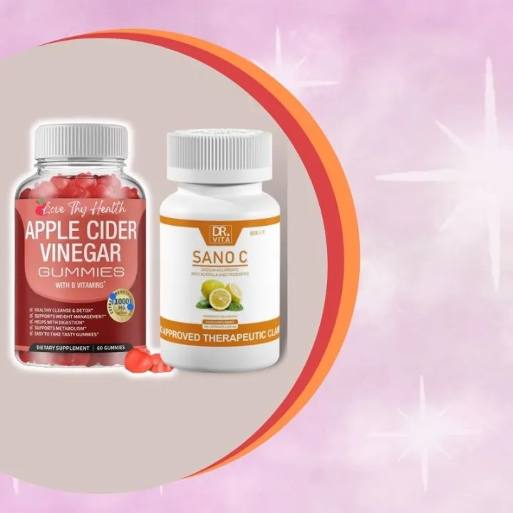 "Multivitamins Combo" 1 Bottle (60 Gummies) Apple Cider Vinegar Gummies + 1 Bottle (100 Capsules