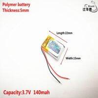 【popular】 azbdmp คุณภาพ3.7V,140MAH,501522โพลิเมอร์ไอออน/Li-Ion สำหรับของเล่นแบตสำรองจีพีเอส Mp3 Mp4