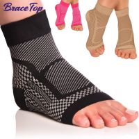 BraceTop Sports Compression Ankle Brace Plantar Fasciitis Socks Sleeve, Provides Foot &amp; Arch Support, Achilles Tendonitis Relief