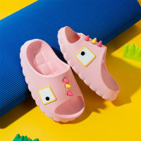 Kids Fashion Slippers Summer Cute Non-slip 2022 Indoor and Outdoor Simple Cartoon Dinosaur Pink Girls Boys Open-toe Flat Shoes