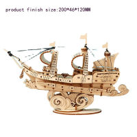 DIY Vintage Sailing Ship 3D Wooden Puzzle madera Assembly Building Kits Boat Educational SteamToy Gift for Children Teens Adult