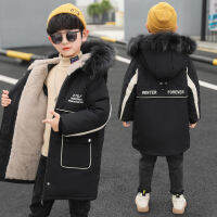 YUAAE วัยรุ่น Parka Boy ฤดูหนาว Faux Fur Coat เด็ก Plus กำมะหยี่เสื้อแจ็คเก็ตชายยาวฤดูหนาว Hooded หนาแฟชั่นเด็ก Clothes