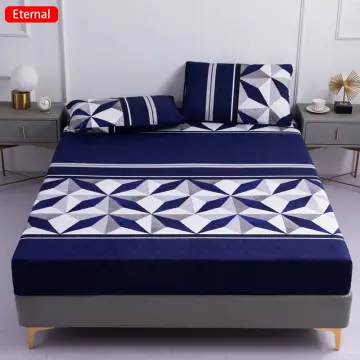 Waterproof Elastic Mattress Cover Bed Sheets Pad Protector Bed Cover Soft  Queen King Solid Color Latex Mat Cover 150/160/180x200