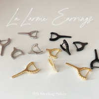 Nue - La larme earrings (ต่างหูห่วงเงินแท้ชุบทอง 18kและเงิน)