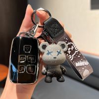 【LZ】♟✧○  Caso chave do carro de TPU para Land Rover tampa titular Shell acessórios Keychain Shell Range Rover Sport descoberta 3 4 Evoque Evoque chapeamento