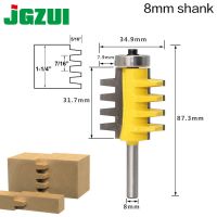 8Shank Rail Boleh Diterbalikkan Jari Bersama Gam Router Bit Kon Tenon Kayu Pemotong Alat Kuasa Kayu Pemotong Router