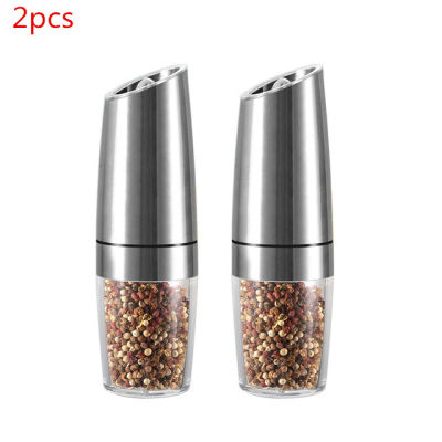 Automatic salt and pepper spice grinder Gravity electric pepper grinder adjustable, spice grinder with LED light, kitchen tools