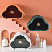 Home Creative Waterproof Wall Mounted Toilet Paper Holder Plastic Cloud Shape Paper Storage Box Bathroom Shelf