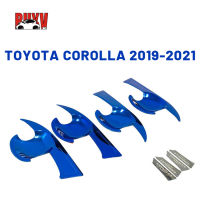 BuyV 4แพ็ครถที่จับภายนอกชามฝาครอบสติกเกอร์ตกแต่งสำหรับ Toyota Corolla 2019 2020 2021