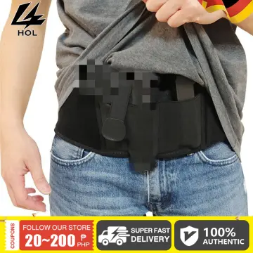Ready Stock Cod】Yitak Tactical Belly G-un Holster Belt Concealed Carry Waist  Band Pis-tol Holder Magazine Bag Military Army Invisible Waistband Holster