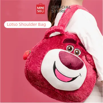 MINISO Cute Lotso Shoulder Fashion Crossbody Casual School Bag for