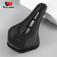 Ultralight Mountain Bicycle Saddle MTB Short Nose Road Bike Seat PU Leather Hollow Prostatic Saddle Bicycle Parts in stock