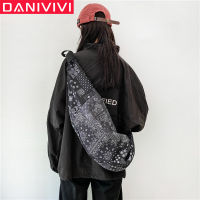 Korean retro chest 19 SS BANDANA REMAKE HOBO BAG pattern splicing single shoulder hai