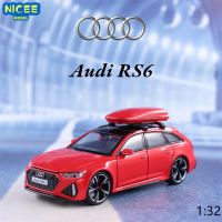 ▨❒♠ jiozpdn055186 1:32 audi rs6 liga avant station wagon modelo de carro diecast brinquedo simulação som e luz crianças brinquedos presente f513