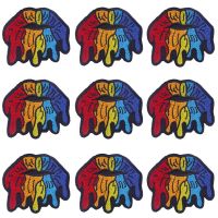 Pulaqi 10PCS Lips Patch Rainbow Wholesale Patches Iron On Patches For Clothing Stickers Stripe Wholesale Dropship Custom Patch