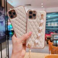 Lingge Lambskin เหมาะสำหรับผู้หญิง Apple 13เคสมือถือ Huawei สร้อยข้อมือลายหญ้าสี่ใบ Mate30pro ผู้หญิง Feilei55417652