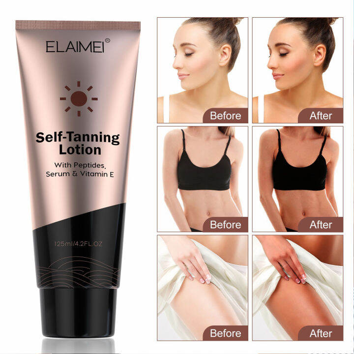 YIAOJUN Elaimei 125Ml Moisturizing Self‑Tanning Cream Sunless Tanner Tanner Tanning Lotion For