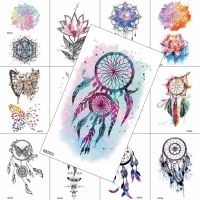 DIY Watercolor Dreamcatcher Fake Temporary Fashion Tattoo Sticker Waterproof Realistic Tattoo For Women Body Art Arm Chest Tatoo