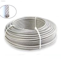 ✢✳ 7x7 PVC Coated Flexible Steel Wire Rope 4mm 5mm Soft Cable Transparent Stainless Steel Clothesline