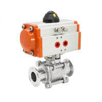 1 "สามชิ้นนิวเมติกแคลมป์บอลวาล์วสแตนเลส Double Acting Q611F-16P นิวเมติก Quick Mounted Ball Valves