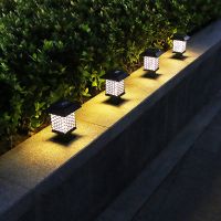 LED Solar Light Outdoor Garden Square Wall Lamp Sunlight Sensor IP65 Waterproof Courtyard Yard Balcony Fence Decoration Lamps