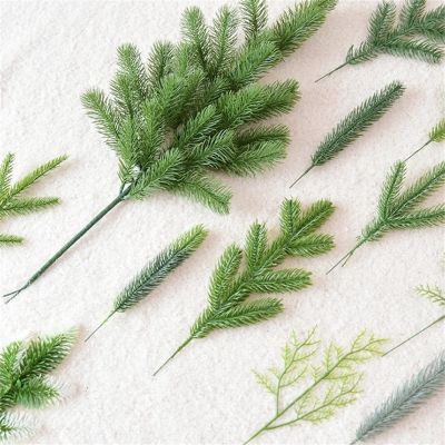 1pcs Pine Needle Artificial Fake Plant Artificial Flower Branch for Christmas Tree Decoration Accessories DIY Bouquet Gift