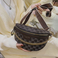 New Women Chain Waist Bag PU Leather Fanny Pack Waist Belt Bag for Women 2021 Luxury Shoulder Crossbody Chest Purses and Handbag