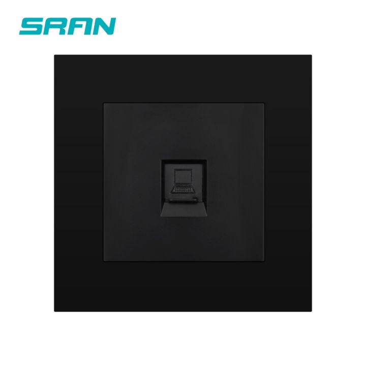 sran-wall-rj45-socket-5-category-computer-network-interface-new-flame-retardant-pc-panel-86mm-86mm-white-internet-outlet