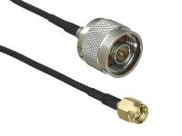 1Pcs RG174 Cable N Male Plug to SMA Male Plug Straight Cable 6inch 5M RF Coaxial Connector