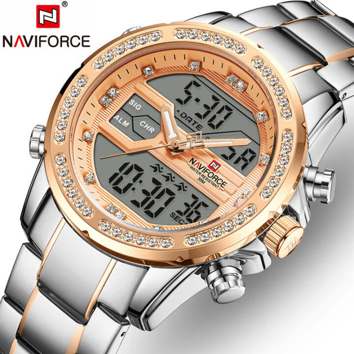 Naviforce Top Luxury Brand Men S Watch Led Digital Quartz Watch Stopwatch Alarm Date Light