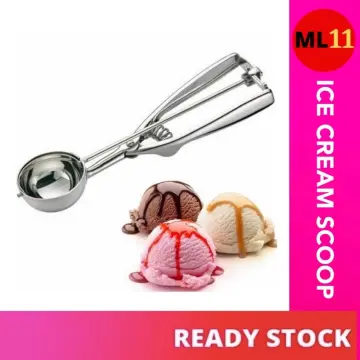 GXONE Stainless Steel Ice Cream Scoop with Trigger,Medium