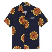 ลดพิเศษ 50% ( พร้อมส่ง )เสื้อเชิ้ตฮาวายวันพีช ลายดอกทานตะวัน : Hawaii shirt One Piece Luffy OP-686