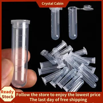 50 PC Clear Glass Sample Bottle Test Tube Small Bottles Vials Storage Containers