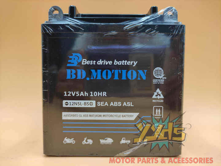 BD MOTION BATTERY Maintenance Free Motorcycle Battery YTX4L/12N7B/12N3A