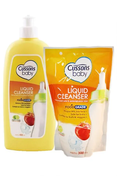 Cussons Baby Liquid Cleanser 450ml + Refill 300ml/Sabun Cuci Botol ...