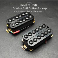 โลหะปรับขนาดได้ขดลวดคู่รถปิคอัพกีตาร์ไฟฟ้า Humbucker Punk สีดำ Ka-9