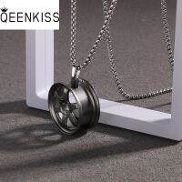 【CC】QEENKISS NC8226 Jewelry For Woman Man Party Birthday Wedding Christmas Gift Vintage Tyre Tire Titanium Stainless Steel Necklace