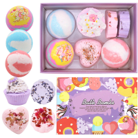 【BIRR】COD 7 ชิ้น / กล่อง bath bomb บาธบอมตีฟอง ชุดเกลือระเบิด หลายรูปทรง